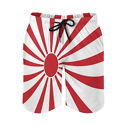 BAIKUTOUAN Japanese Rising Sun Flag Print Swim Trunks Short Beach Pants for Men Casual2
