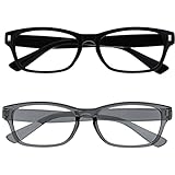 The Reading Glasses Company Gafas De Lectura Negro Gris Lectores Valor Pack 2 Hombres Mujeres Rr77-17 +2,50 2 Unidades 58 g