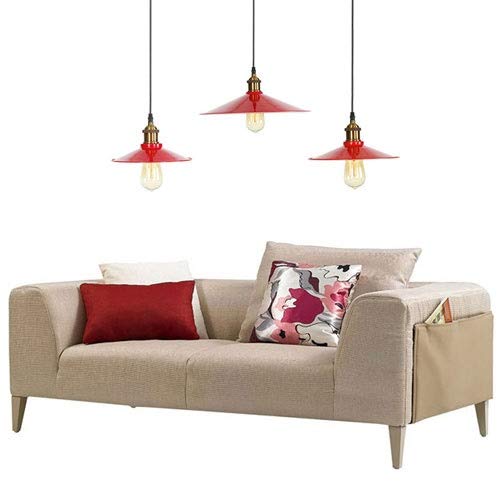 Lámpara de techo de simplicidad moderna y estilo rural S22Cn con acabado rojo retro 4