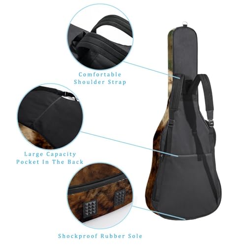 Sac pour guitare acoustique grand format avec couche de protection épaisse