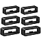 6 Paia Fermi per Cinturino per Orologi, Passante Gomma Passante Cinturini Orologio, Supporto per Cinturini 22mm /20mm /18mm, Nero-22mm×2+20mm×2+18mm×2