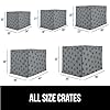 GORILLA GRIP Dog Crate Covers compatible with Amazon Basics Dog Crates, All Sides Open, Privacy Cover Fits 42" Wire Kennel, Breathable Mesh Windows, Light Reducing Puppy Training Cage Topper, Gray Paw
