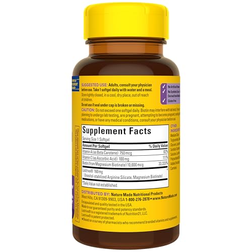 Nature Made Hair Growth Softgels, 30 Softgels - image 9
