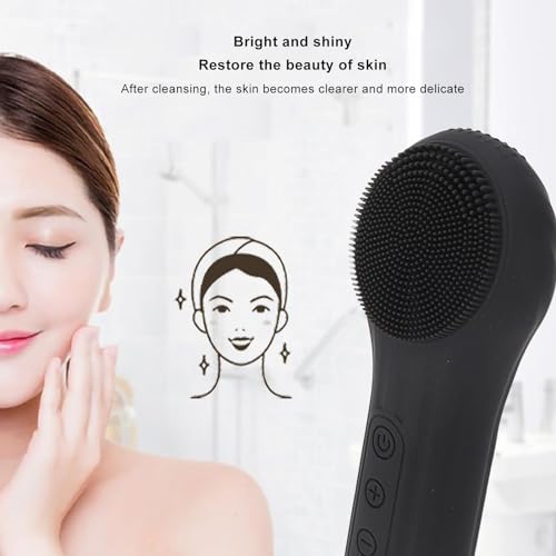 Brosse de nettoyage du visage à vibrations et silicone rechargeable