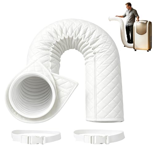 Générique Gaine Isolante pour Tuyau de Climatiseur,Housse De Protection Pour Tuyau De Climatisation, Accessoires Pliables Et Lavables Avec 2 Sangles Réglables Pour Extérieur Intérieur Maison Hôtel