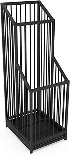 Image of 567766 Umbrella Stand- Black Metal Umbrella Stand, Umbrela Storage Bucket for Household Commercial Hotel Bank, with Detachable Drip Tray, Easy to Clean