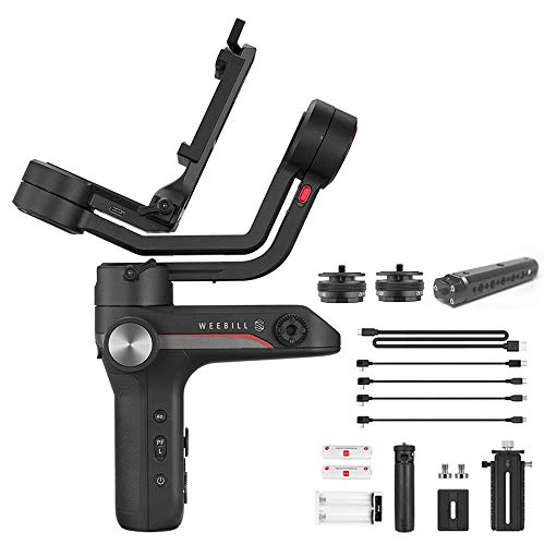 Gimbal Zhiyun Weebill S 3 eixos para câmeras sem espelho e DSLR como Sony A7M3, Motor 300% melhorado
