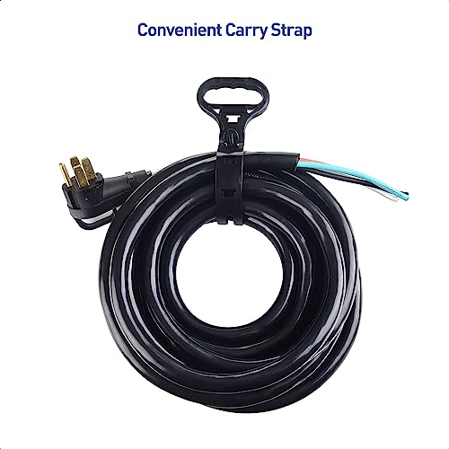 Cable Matters 4 Prong Replacement 50 AMP RV Power Cord - 25ft, 6/8 AWG, Generator Extension Cord, Compatible with Tesla Charger/EV Charger / J1772 Charger (NEMA 14-50P to 4 Wire)