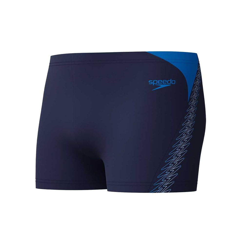 Speedo Men's Hyperboom Splice Aquashort Swimming Trunks| Quick Drying | Training | Fitness | Chlorine Resistant Swimwear, Lagoon Blue/Celeste, 30
