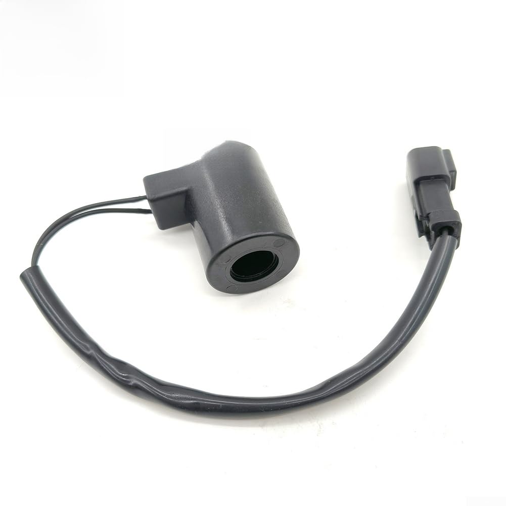 Válvula solenoide para rotación de excavadora Zax60 para bobina de bloqueo de seguridad piloto 12v carcasa de metal tamaño estándar 45mm longitud pieza de repuesto resistente para funcionamiento