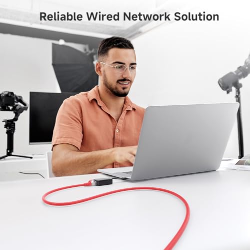 Image of Cable Matters 10Gbps Snagless Long Shielded Cat 6A Ethernet Cable - 125ft, Cat 6A Cable, Cat6A Cord, Ethernet Cord, Red