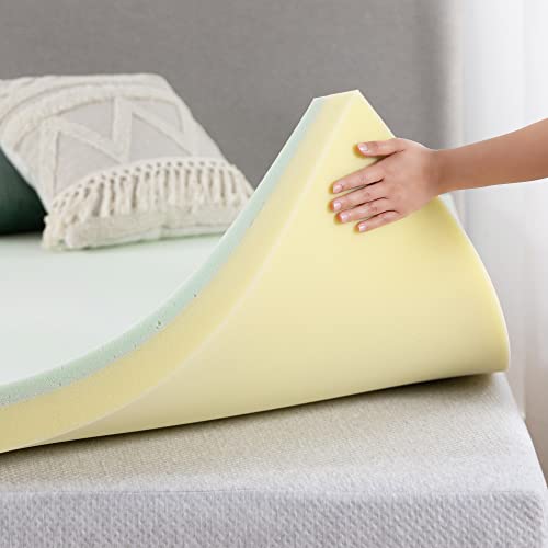 Image of ZINUS 4 Inch Green Tea Memory Foam Mattress Topper, Pressure-Relieving Layers, CertiPUR-US Certified, King