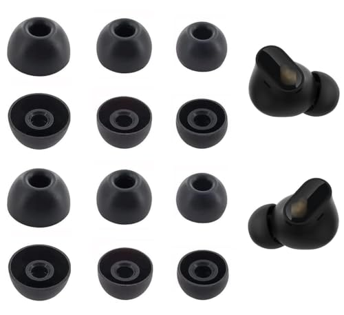 Rqker �C���[�`�b�v Beats Studio Buds + Earbuds�Ή� S/M/L�T�C�Y 6�y�A �\�t�g�V���R�������p�`�b�v �C���z���J�o�[ �C���[�`�b�v Beats Studio Buds�Ή� + 6�g �u���b�N