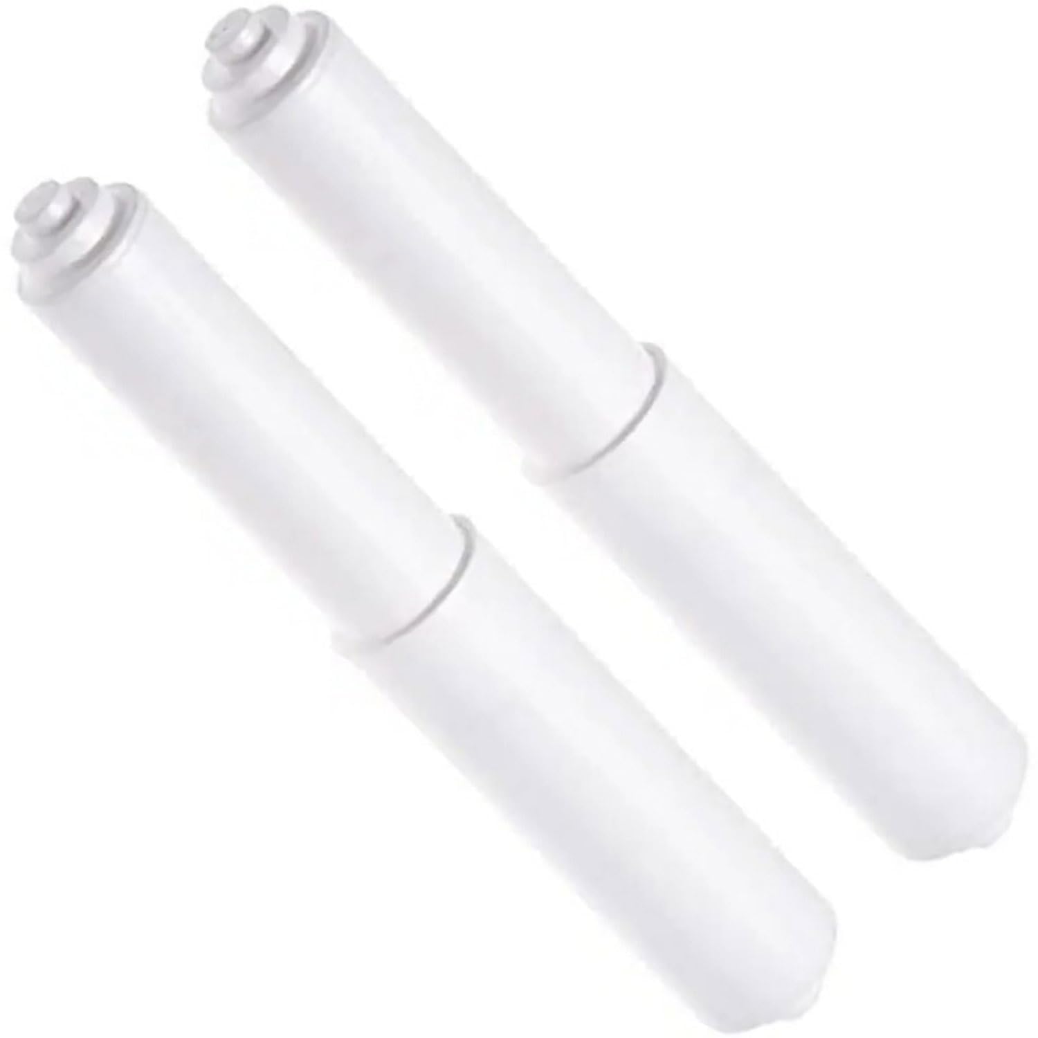 2PCS Plastic Toilet Roll Holder with Spring-Loaded Design, White toilet roll holder, for Bathroom, Length 110-165mm, Durable and Stylish Toilet Roll Holder