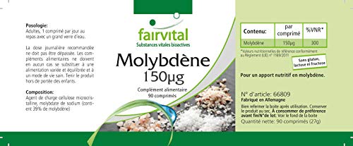 Molybdeen tabletten 150mcg - 90 tabletten - essentieel sporenelement voedingssupplement - Image 5