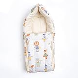 haus & kinder 3 in 1 Baby Sleeping Bag & Carry Nest | Cotton Bedding Set for Infants & New Born Baby | Portable/Travel & Skin Friendly | 0-6 Months (Jungle Party)