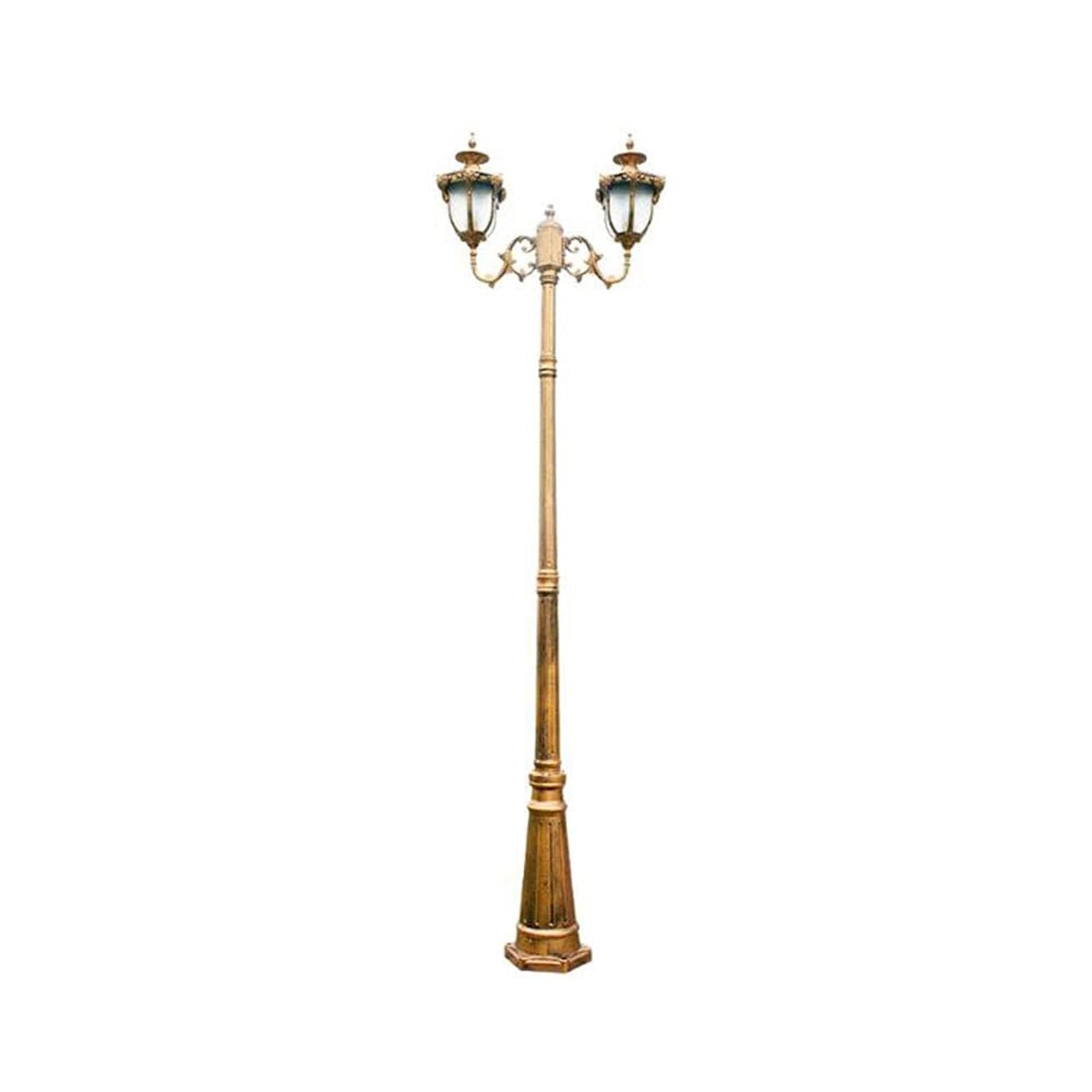 QUSYZD Solar Post Lights Outdoor Lamp Post Light, Outdoor Street Lights Waterproof High Pole Light European Retro Lawn Lamp Garden Aisle Pillar Light Villa Courtyard Light,Height 290cm