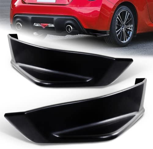2 Pieces ST-Style Polyurethane Unpainted Black Rear Bumper Lip Spoiler Splitter Body Kit Trim Protection Compatible with 2013-2020 Subaru BRZ & Compatible with 2013-2016 Scion FRS, 2014 2015