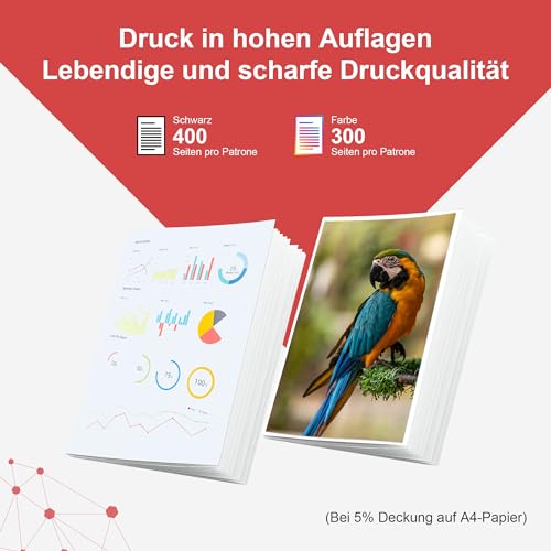 CanPick PG 545 CL 546 XL PG-545XL CL-546XL Multipack Ersatz für Canon Druckerpatrone 545 546 XL für Pixma MX495 TR4550 TR4551 MG2550s MG2555s TS3150 TS3151 TS3350 MG3050 MG3051 (1 Schwarz 1 Farbe)