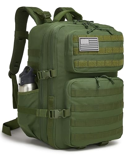 Image of Wotony Military Tactical Backpack for Men Waterproof Daypack 3 Day Assault Pack Molle Bag with Water Bottle Holder
