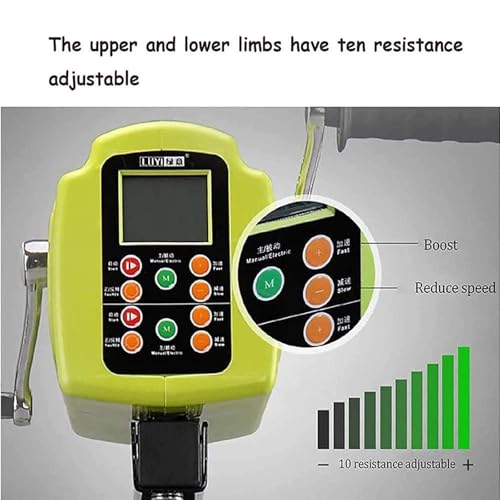 Rehabilitacja Therapy Rower treningowy z osłonami nóg, regulowanym odpornością na tryby pasywne/aktywne, 10-Speed Settings i 30-Min Auto Stop do domowej terapii fizycznej