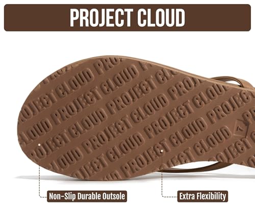 Image of Project Cloud Platform Sandals Women Memory Foam Flip Flops (ELEVATION) | Durable and Lightweight Non-Slip Sole Summer Thong Sandals - Platform Flip Flops for Women Everyday Comfort Daily.