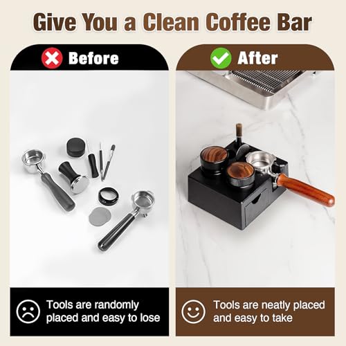 Station de tassage café 7 en 1 compatible Delonghi EC680 base ABS