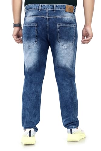 Image of Pluss Tribe - Plus Size Jeans for Men - Denim Jeans - Ideal for Casual, Office Available Sizes : 40 to 52