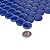 Penny Round Glass Mosaic Tile 1”x1” – (Sample Swatch 4"x5") – Glossy Finish, Waterproof, Easy Install Mesh-Backed Tile for Kitchen Backsplash, Bathroom, Shower, Wall, & Decor - Cobalt Blue