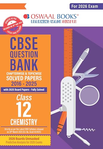 Oswaal CBSE Question Bank Chemistry For Class 12 | Based On Lates...