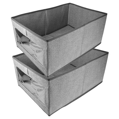 Bacs de rangement pliables de qualité supérieure avec fenêtre intégrée - 2