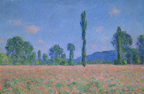 Toile Monet Champ de coquelicots Giverny 60x90cm pour décoration salon