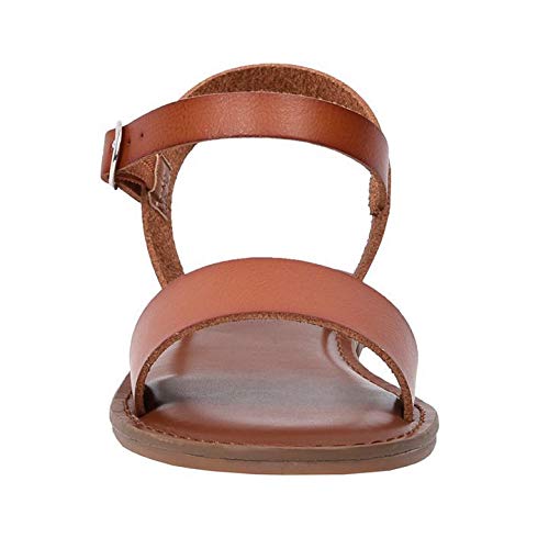 CUSHIONAIRE Women's Clara One Band Ankle Strap Sandal +Memory Foam, Wide Widths Available3