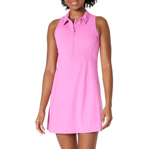 Amazon Essentials Women's Active Formflex Buttery Soft Polo Tennis Dress with Built-in Bra & Shorts