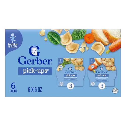 Gerber - Gerber Toddler Food, Ravioli Multipack, Gerber Pick-Ups, Baby Led Feeding, Variety 6PK