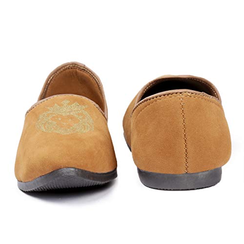 Image of YUVRATO BAXI Men's Suede Material Fashionable Casual Punjabi Jutti, Nagra and Mojari