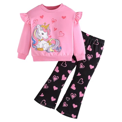 Pilipulu Conjunto Niña de Sudadera y Leggings para Niñas Ropa de 2 Piezas Camiseta Manga Larga 5 años