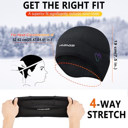 Winter Thermal Skull Cap for Men Windproof Helmet Liner with