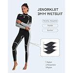 Jsnorklet Womens Wetsuit, 3mm Back Zip Full Wetsuit for Diving Swimming - Image 4