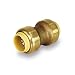 Everflow Supplies Pushlock UPSC34 3/4 Inch Long Push X Push Coupling for Push-Fit Fittings, Made with Lead Free DZR Forged Brass, Connects PEX, CPVC and Copper, Pre-Lubricated for Quick Installation