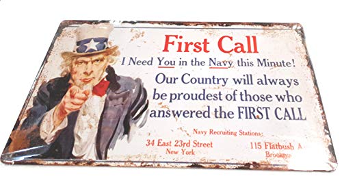 villes et villages de france, Plaque Vintage First Call i Need You in The Navy This Minute! Our Country Will Always be Proudest of Those Who Answered The First Call