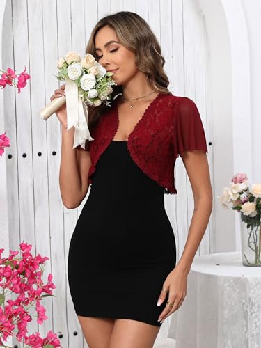 Red Dressy Bolero Shrug Red Lace Bolero Canada