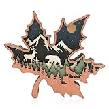 Laozai Wooden Maple Leaves Cabin Rustic Decor Wall Animals Decor for Bedroom Living Room Table Decorative