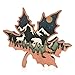 Laozai Wooden Maple Leaves Cabin Rustic Decor Wall Animals Decor for Bedroom Living Room Table Decorative