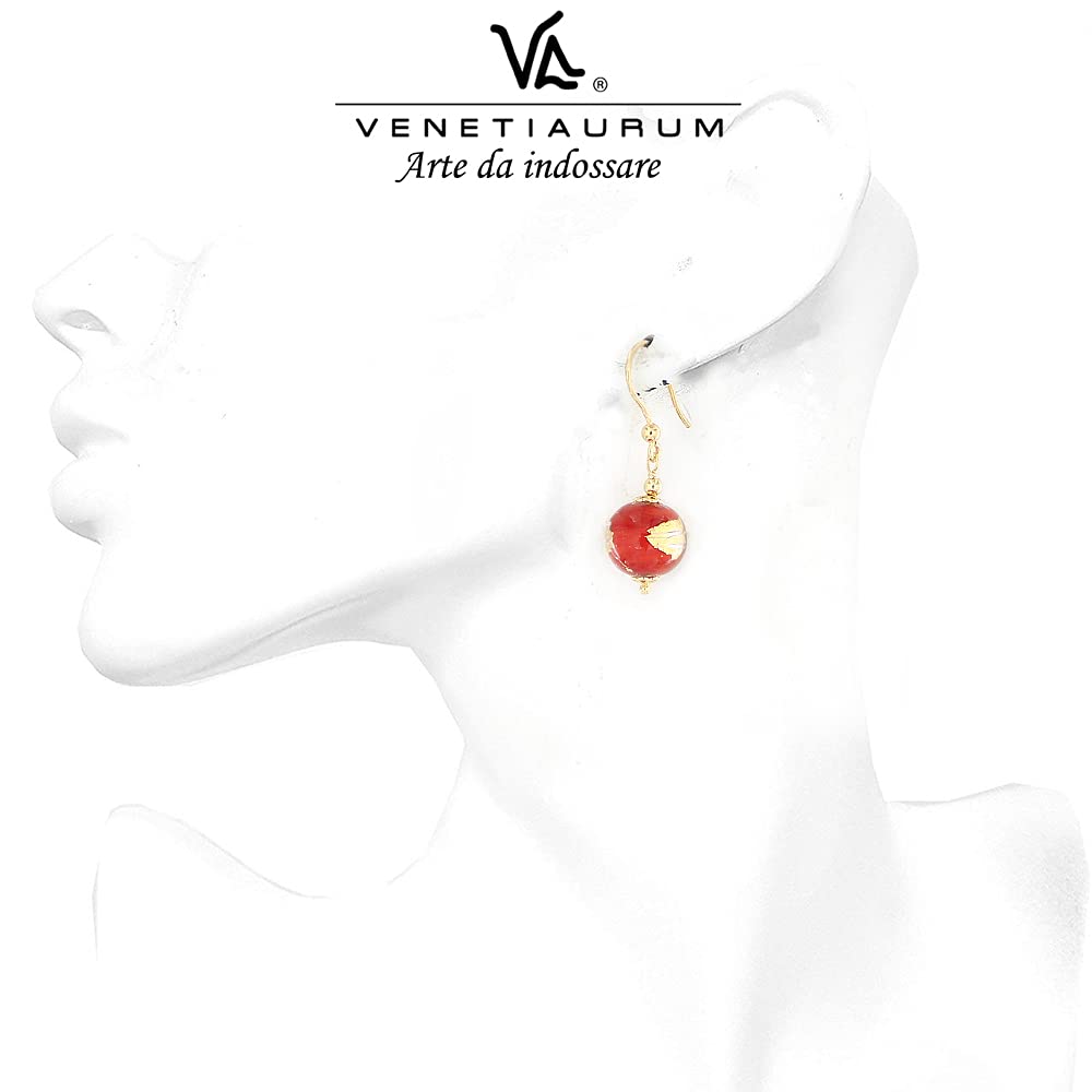 Venetiaurum - Orecchini per Donna con perle in vetro originale di Murano e argento 925 - Gioiello Made in Italy certificato