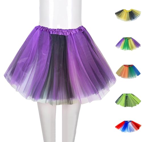 Jupe tutu longue en mesh pour carnaval avec patchwork de couleurs brillantes 2026 - 2