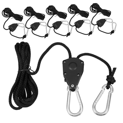 Corde arrimage avec poulie HEMOTON pour suspension de lampes et montage de tente camping