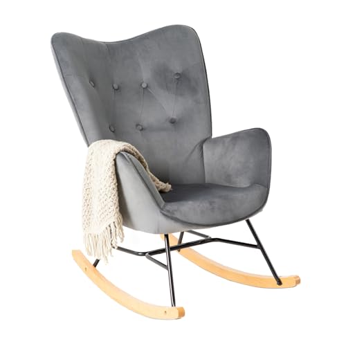ERGONOMICO: Lo schienale alto 65 cm è appena sufficiente a sostenere la testa, rendendolo perfetto per la mamma per calmare il sonno del suo bambino e offre un eccellente comfort. Puoi posizionare questa poltrona allattamento davanti alla stanza del bambino o al soggiorno per fare un pisolino, leggere o bere un caffè e goderti il ​​panorama. Questa sedia a dondolo da interno ti offrirà una sensazione di benessere unica.