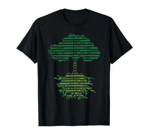 Divertido árbol binario programador de codificación de computadora hombres mujeres regalos Camiseta