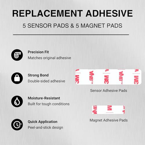 Image of Replacement Adhesive for eufy Security Entry Sensors and Magnets - Strong Double-Sided Tape for Easy Installation (5 Sets)